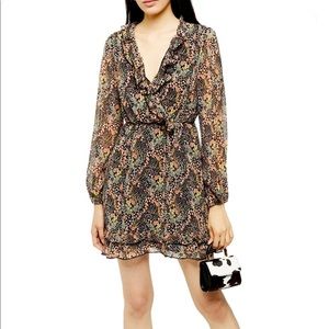 TOPSHOP Ruffle Forest Minidress